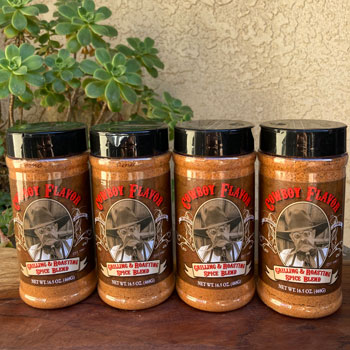 four 16.5 oz bottles of Grilling and Roasting Spice Blend