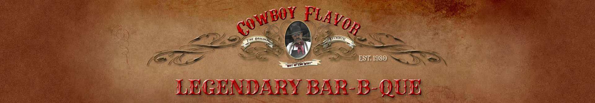 Cowboy Flavor Legendary Bar-B-Que logo
